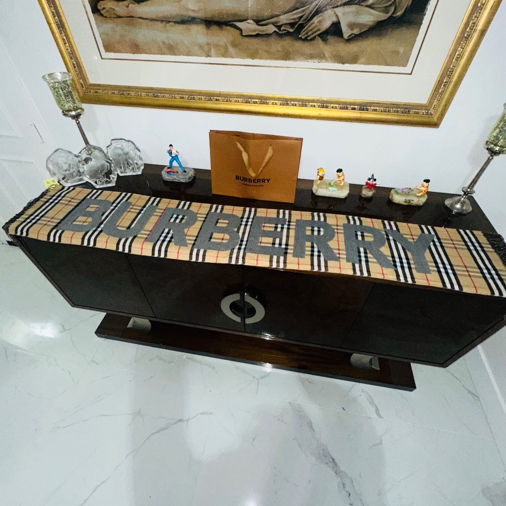 Burberry Cashmere Scarf Designer  Classic Plaid With Gray Nova Luxury